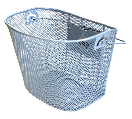 CITY EXPRESS Qualitäts Fahrradkorb silber Quickclip 12l