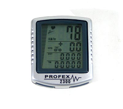 PROFEX Funk Fahrradcomputer 23 Funktionen Pulsmesser