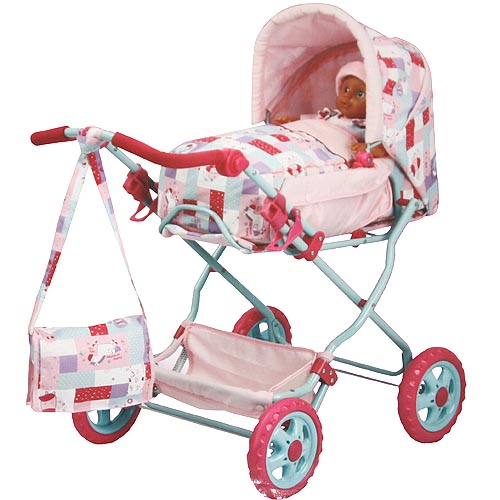 HAUCK Puppenwagen JULIA mit Wickeltasche klappbar rosa