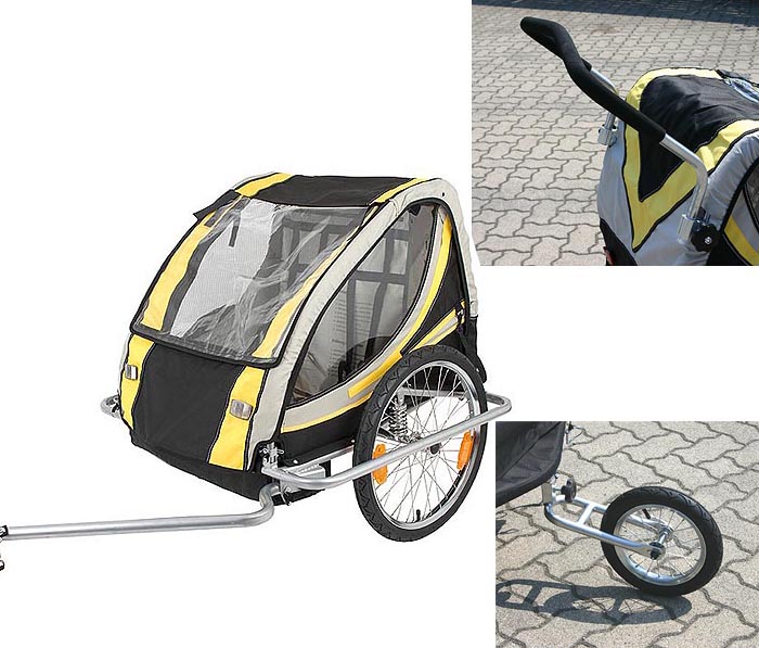 KRANICH 66526 Kinderanh�nger gefedert 2 Kinder + Jogger Erweiter