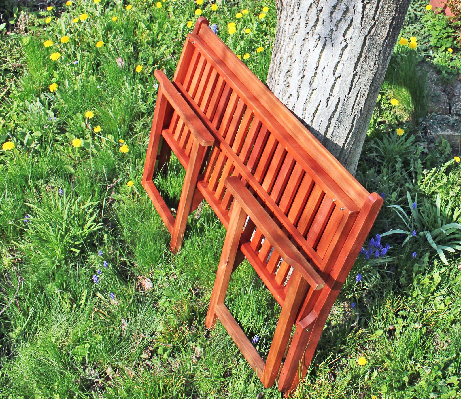 Gartenbank klappbar Gartenklappbank Sitzbank 2Sitzer Eukalyptusholz eBay