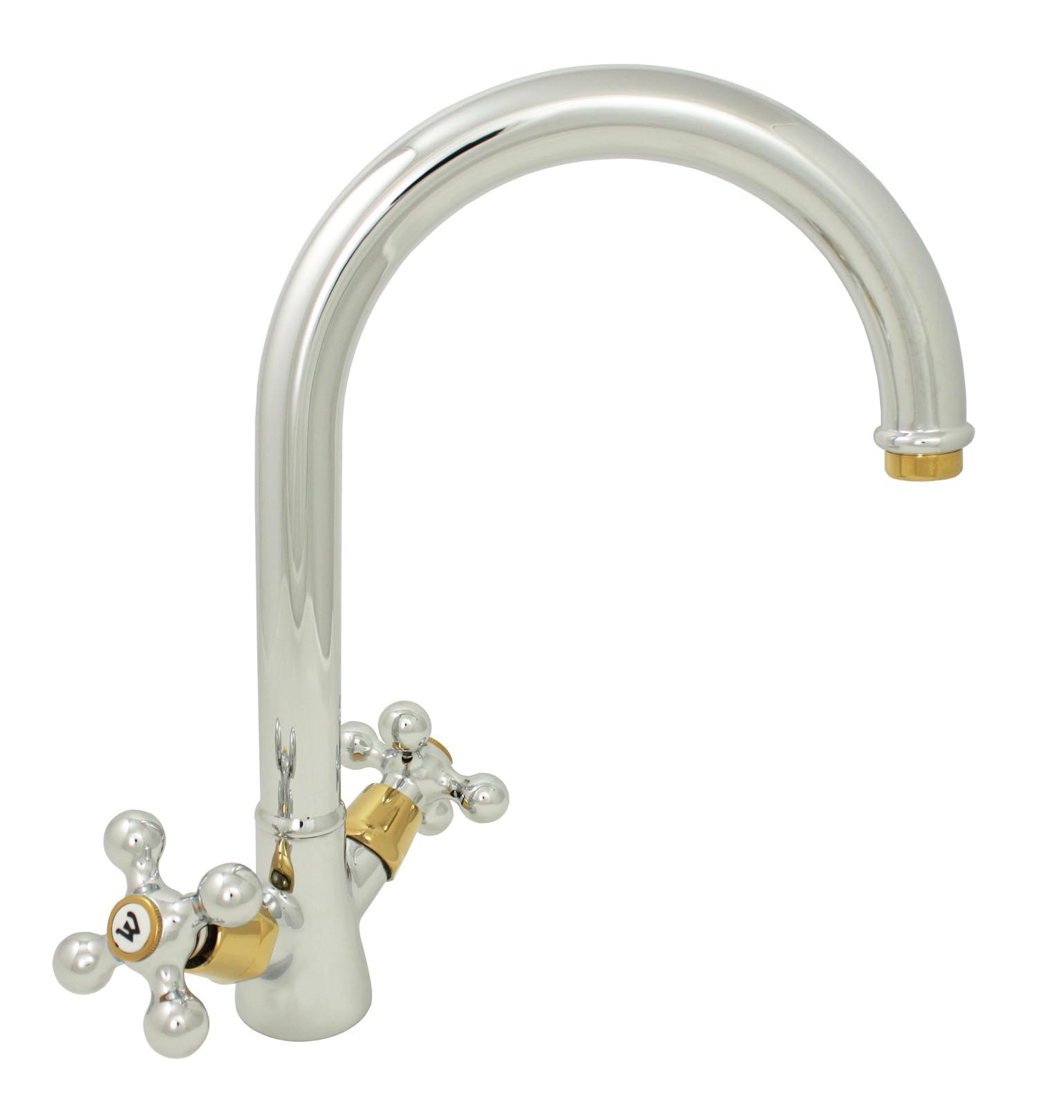 Bellaqua ELK Spültischarmatur Küchenarmatur Chrom-Gold
