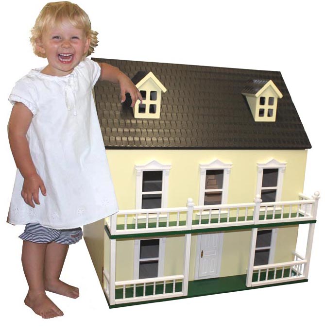 Puppenhaus Villa + 6 M�bel-Sets + 8 Lampen + Stromleiste