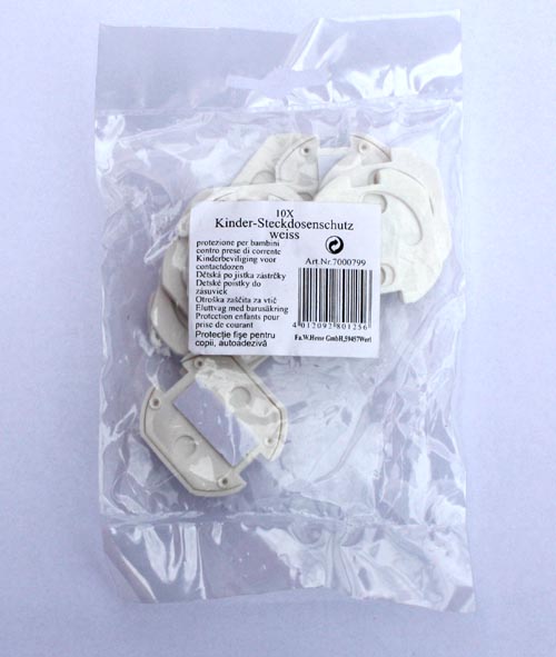 10x Steckdosenschutz Steckdosensicherung selbstklebend wei�