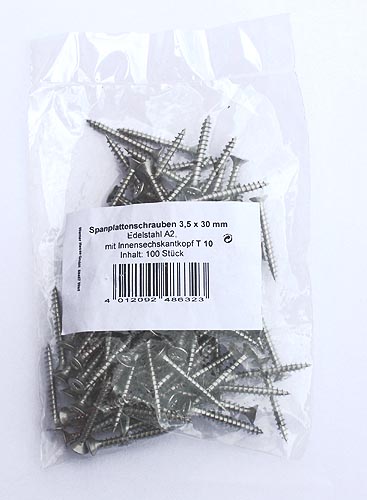 100 Spanplattenschrauben Schrauben 3,5x30mm EDELSTAHL