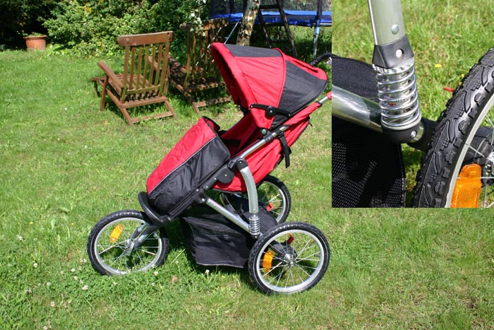 KRANICH 66087 ALU Kinderwagen Jogger Federung Bremse T�V/GS