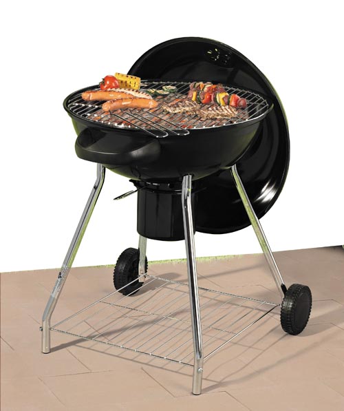 BBQ Kugelgrill Grillwagen Holzkohlengrill STAHL TÜV