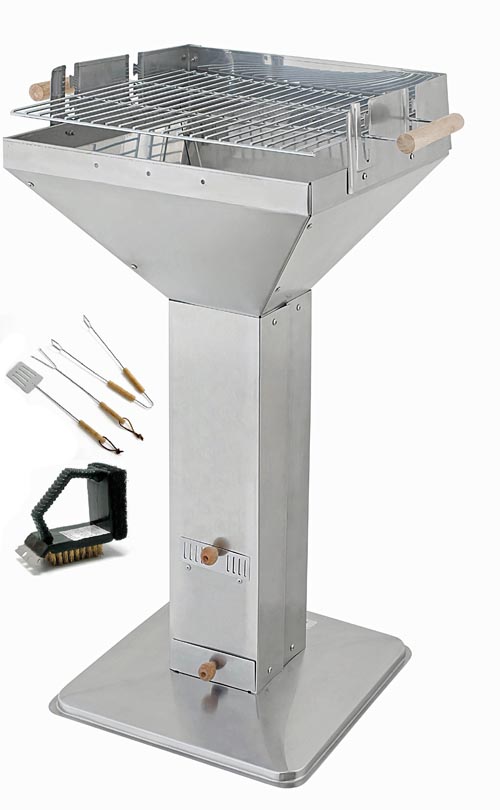 GAUCHOS Trichtergrill Holzkohlegrill EDELSTAHL TÜV