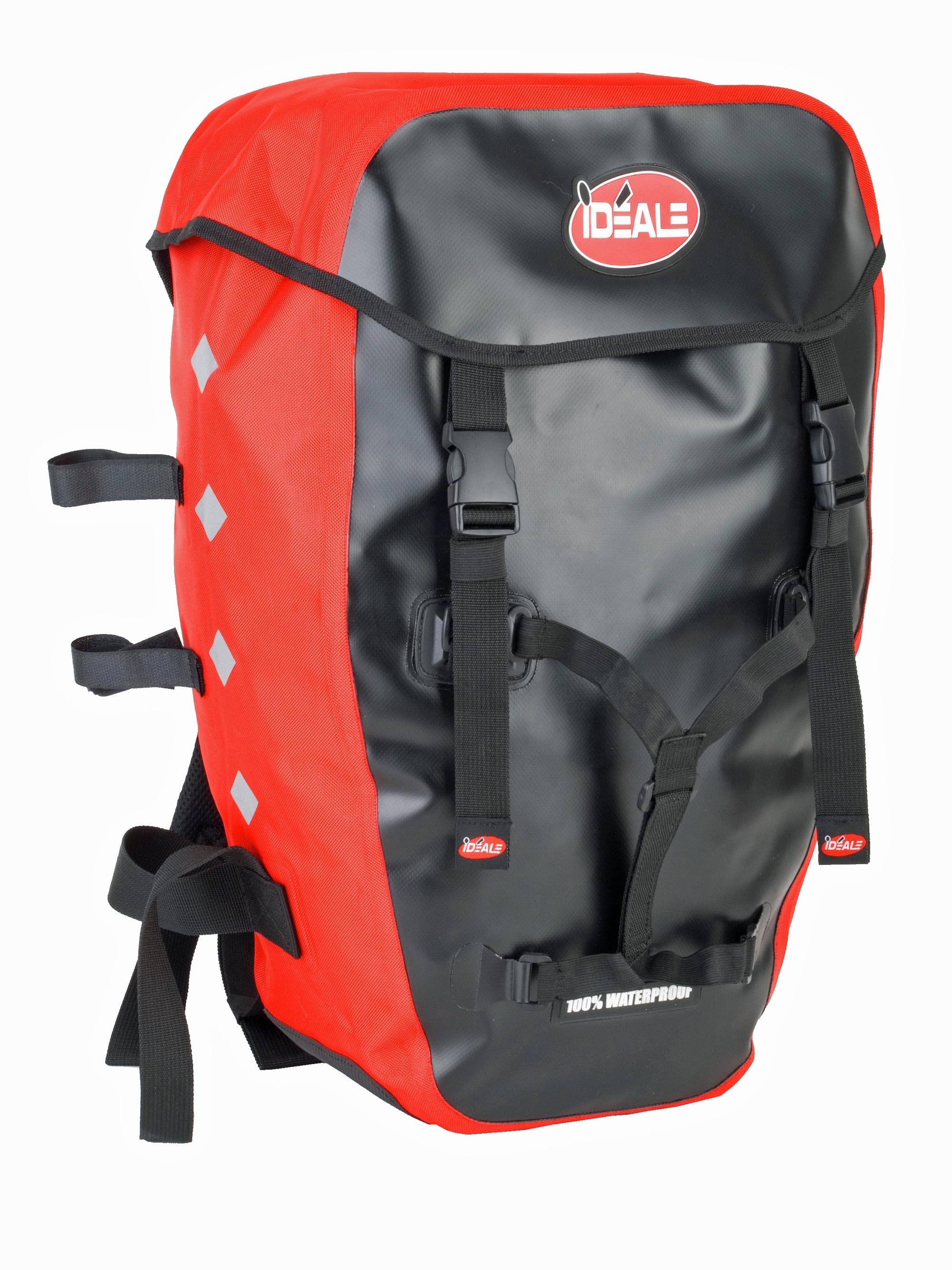 IDEALE HITEC Fahrradrucksack Rucksack reißfest wasserdicht schwa