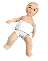 BABY für viktorianische Puppenfamilie 5-köpfig PORZELLAN