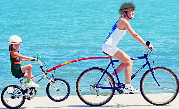 Trail Gator Bike Tandem tow bar Trailer for Children's